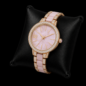 Reloj de Lujo para Mujer con Diamantes, Esfera Redonda de 30 mm, Cuarzo Analógico, Caja de Cristal de Zafiro, Estilo Plateado con Incrustaciones de Diamantes - Product Image 2