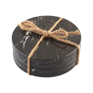 Juego de posavasos de madera, juego de posavasos de resina, juego de posavasos redondos de resina, posavasos cuadrados de resina, posavasos hexagonales de resina, posavasos de madera con borde natural - Product Image 1