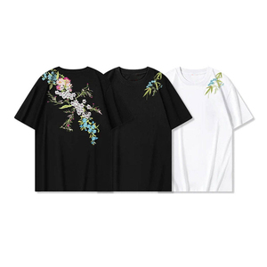Camiseta de Algodón y Poliéster para Hombre, Tallas Grandes, Manga Corta, Logotipo Bordado Personalizado, Camiseta Informal OEM - Product Image 5