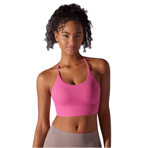 Women's New Nylon Beauty Back Cross Strap Sports Bra Solid Color 180 Grams Breathable Fitness Yoga Running Wear - Product Image 1