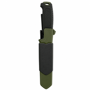 Couteaux à lame fixe pour l'extérieur avec poignée texturée vert olive noir, lame en acier inoxydable et étui de protection pour le camping et la randonnée - Product Image 5