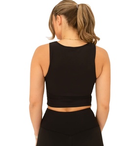 OEM New Arrival Women's Fashion Hooded Tank <b>Tops</b> Short Sleeve T-Shirts Summer Sports Yoga Training Knitted Eco-Friendly Front - Product Image 3