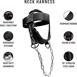 GLOVES City Gym Fitness Body Building Professional Neck <b>Training</b> <b>Head</b> Harness Padded Durable Design for Gym Home Workout - Product Image 5