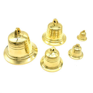 Campana de Mano de Latón de Moda para Iglesia, con Parte Superior Esmaltada, Hecha a Mano, Vintage, Ecológica, Duradera, Adorno Decorativo, Acabado Dorado, Personalizable - Product Image 3