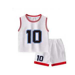 Tenue de basketball pour enfants, tissu en mesh respirant, séchage rapide, maillot et short pour extérieur - Product Image 1