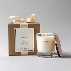 Luxury Soy Wax Scented White <b>Plain</b> Glass Jar <b>Candle</b> Indoor Decoration Minimalist Floral Aromatherapy Home 100% Organic - Product Image 6