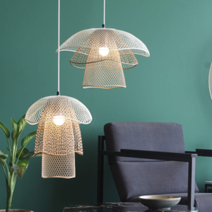 Lampe suspendue en fil de fer au design unique, best-seller, lampe murale suspendue au plafond, aspect lotus, décoration intérieure pour la maison - Product Image 1