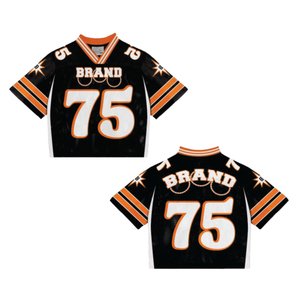 Camiseta de Fútbol Personalizada de Marca, para Hombre, Negra, de Malla Transpirable, Manga Corta, con Estampado Sublimado, Número 77, Ropa Deportiva de Equipo - Product Image 2