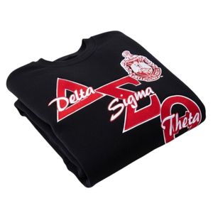 Felpa Nera Delta Sigma Theta per Donne, Vestibilità Comoda, Tessuto Premium, Abbigliamento Casual per Confraternite Greche - Product Image 6