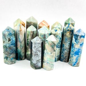 Chakralume Pointe de Cristal Naturel Quantum Quattro en Chrysocolle, Baguette de Guérison en Pierre de Luxe Faite à la Main, Pointeur Énergétique pour la Méditation et le Reiki - Product Image 3