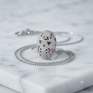 จี้รูปหน้ากากผู้รักษาประตูฮอกกี้ SHRAMAN DIAMOND ทำจากเงินแท้ 925 ประดับเพชรโมอิสซาไนต์ สร้อยคอแนวสปอร์ต ชุบทองทันสมัย - Product Image 3