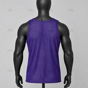 Men's <b>Purple</b> Mesh Basketball Jersey Sleeveless Crew Neck Breathable <b>Tank</b> <b>Top</b> Regular Fit Solid Color Summer Apparel 100% - Product Image 5