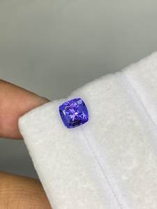 Piedra Preciosa de Tanzanita Azul de 1.70 Ct, Corte Cojín, Facetada, Piedra Suelta de 6.40mm, Gema Natural para Joyería - Product Image 3