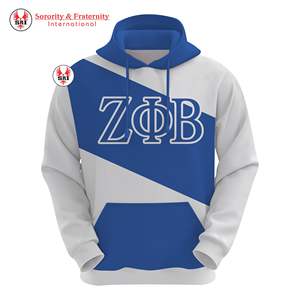 เสื้อฮู้ดผู้หญิง Zeta Phi Beta ปักลายเชนิลล์  สำหรับชมรมพี่น้องชาวกรีก  ผ้าฟลีซ - Product Image 4