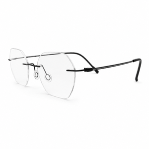 Montures de lunettes sans monture anti-lumière bleue UV420 carrées en titane léger pur titane sur mesure RX OEM - Product Image 2