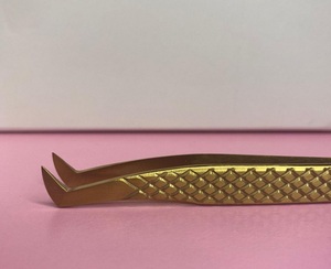 Pinzas Profesionales para Pestañas y Cejas Vired Impex, Alta Calidad, Precisión, Punta Suave de 10 mm, Acero Inoxidable Duradero - Product Image 1