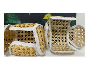 Vietnam traditionnel rotin marron maison panier poignée Rectangle rotin naturel matériel Vintage pour l'organisation de stockage à domicile - Product Image 5