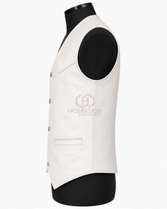 Nuevo Modelo 2025 Chaleco de Mezclilla Negra con Cuello en V y Estampado Vintage para Hombre, de Alta Gama, con Detalles en Cuero Vacuno, Ecológico, para Otoño - Product Image 2