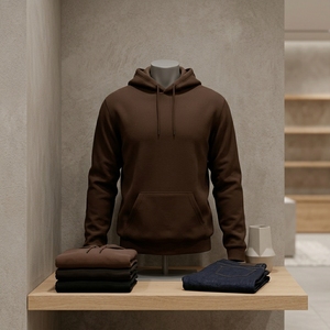 Sudadera con Capucha Lisa Personalizada para Hombre, 100% Algodón, Felpa Suave Premium, Estilo Casual para Primavera, Uso Diario, Ropa Urbana - Product Image 4