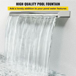 Conector de Tubería de Cascada para Piscina de Acero Inoxidable de 23.6'' x 4.5'' x 3.1'', Fuente de Cascada para Piscina Rectangular - Product Image 2