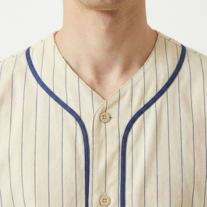 Descubre la Nueva Camiseta de Béisbol Profesional a Rayas, Ligera, Económica, Unisex, Ropa Deportiva y para Exteriores, Camiseta de Béisbol de Poliéster - Product Image 3