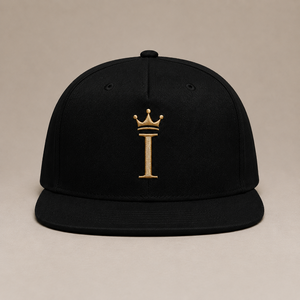 Gorra Snapback Personalizada al por Mayor con Bordado 3D Dorado, Logotipo de Corona, Sarga de Algodón Negra, Estilo Hip Hop, Visera Plana, 5 Paneles, Alta Calidad - Product Image 1