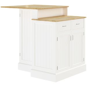 Credenza da Cucina Contemporanea in Rovere Fatta a Mano Stile Rustico con 2 Ripiani Regolabili e Cassetti - Product Image 1