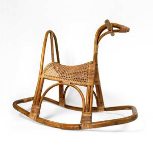 <b>Rocking</b> horses for children rattan animal rocker <b>chair</b> good price wholesale kids ride on horse toy - Product Image 2