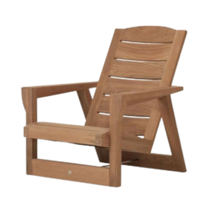 เก้าอี้อาบแดดไม้สักสำหรับกลางแจ้ง รุ่น Adirondack พร้อมที่นั่งแบบระแนงและที่วางแขน เหมาะสำหรับพักผ่อนในสวน โรงแรม และวิลล่า - Product Image 4