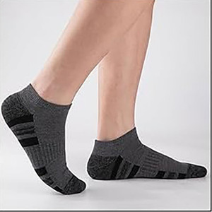 Chaussettes de sport basses pour hommes, chaussettes de course rembourrées, chaussettes de sport respirantes en coton - Product Image 2
