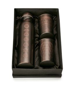 ขวดน้ำทองแดงแท้ 99.9% ยูนิคอร์นแฮนด์คราฟท์  รักษ์โลก ดีไซน์ลายสลักแบบดั้งเดิม พกพาสะดวก ขนาด 750 มล./950 มล. สำหรับใช้ในบ้านและการเดินทาง - Product Image 4