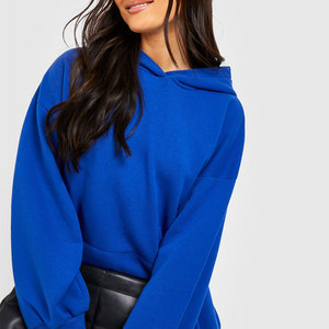 Sweat-shirt tendance pour femme avec panneaux, logo personnalisé, couleur contrastante, vêtement streetwear professionnel 2026 - Product Image 4