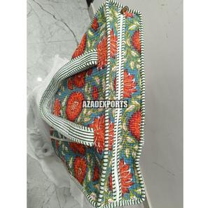 Bolso Tote de Algodón con Estampado de Tigre y Cuentas, Estilo Bohemio, Diseño Abierto con Paneles, Gran Capacidad, Multicolor, Bordado - Product Image 4