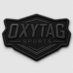 Oxytag Sports Embroidery Patch Sew-On Irregular Shape <b>Black</b> Nonwoven Felt <b>Cloth</b> Decorative Badge Wholesale Rate OEM Custom - Product Image 1