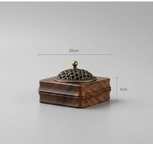 Quemador de Incienso de Madera de Nogal – Estufa de Aromaterapia para Interiores para Ceremonia del Té, Soporte para Varillas de Incienso Chino - Product Image 5