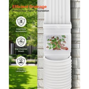 Filtri Acqua Esterni: Sistema Deviatore per Grondaie da 4 Pollici per Ingressi Standard 2x3 e 3x4, Raccolta Acqua Piovana con Uscita da 4 Pollici - Product Image 3