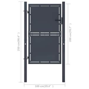 Puerta de Jardín de Acero Antracita de 39.4x78.7 Pulgadas - Product Image 4