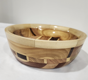 ชามไม้ทำมือพร้อมลายแกะสลักดอกไม้ สำหรับเสิร์ฟอาหารและเป็นของขวัญ - Product Image 3