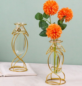 Modern Metal Vase Gold Finished Vases Study Art Decoration Ornaments Home Accessories Living Room Porch Bedroom - Product Image 3