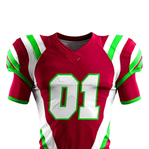 Uniforme de Fútbol Americano Personalizado de Manga Corta, Ligero y Transpirable, para Hombre, 100% Poliéster, Cuello en V, Tallas Grandes, Alta Calidad - Product Image 4