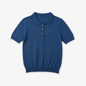Camiseta Polo de Punto para Adultos, Antiarrugas, 100% Acrílico, ODM y OEM, Color Sólido Informal, Tejido de Punto, Hecho en Vietnam - Product Image 3