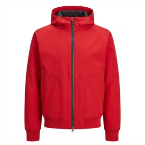 Blouson Bomber Homme Personnalisable avec Logo, Manches Raglan, Fermeture Éclair Intégrale, Imperméable, Coupe-Vent, Respirant, Vêtement d'Extérieur Décontracté, Vente en Gros OEM - Product Image 1