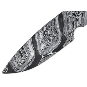 Couteau multifonctionnel Burraq DIY OEM en acier Damas, lame vierge faite à la main, motif flamme, 7,5 pouces, cadeau idéal pour l'extérieur - Product Image 6