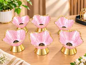 Bandeja de Servir Grande de Cerámica Rosa Hecha a Mano, Lavable, Ecológica, Personalizable, con Detalles Decorativos Pintados a Mano con Hojuelas Doradas - Product Image 2