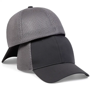 Casquette Trucker en Maille Style Urbain à Visière Courbe, Broderie Personnalisée, Strass, 6 Panneaux, Sangle Réglable, pour Hommes, Activités de Plein Air - Product Image 1