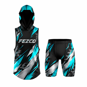 Conjunto de Uniforme de Compresión de Talla Grande con Impresión Digital, Nombre del Equipo, Número, Bandera, Transpirable, de Secado Rápido, para Hombre, 7V7 Americano - Product Image 1