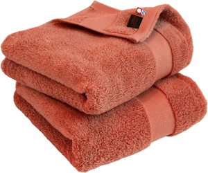 Toalla de baño de algodón HIORIE Imabari 100% 60*120cm 330g-400GSM Supima naranja suave con logotipo para Spa Face productos al por mayor - Product Image 1