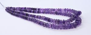 Perles Rondelles Lisses en Améthyste Naturelle Africaine AAA 5-10 MM, Perles de Pierre Précieuse Améthyste Unie, Rondelles d'Améthyste Dégradées, Pierres Précieuses en Vrac - Product Image 6