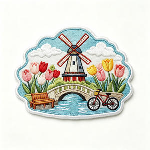 Custom 3D Embroidery Labels Iron <b>On</b> <b>Sew</b> <b>On</b> <b>Patches</b> for Clothing Bulk Wholesale Manufacturer - Product Image 3