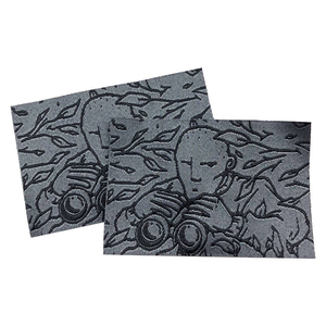 Étiquettes personnalisées en polyester tissé haute densité avec découpe laser et marquage à chaud, autocollantes, lavables, pour vêtements - Product Image 5